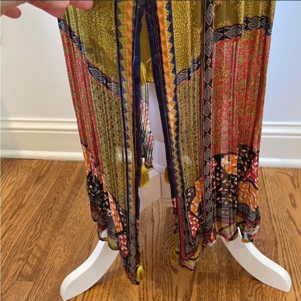 Gorgeous Anthropologie Bhanuni Jyoti citron maxi dress size S - Picture 4 of 6